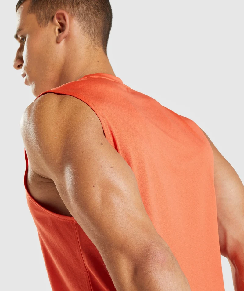 Gymshark Arrival Sleeveless Tee - Papaya Orange