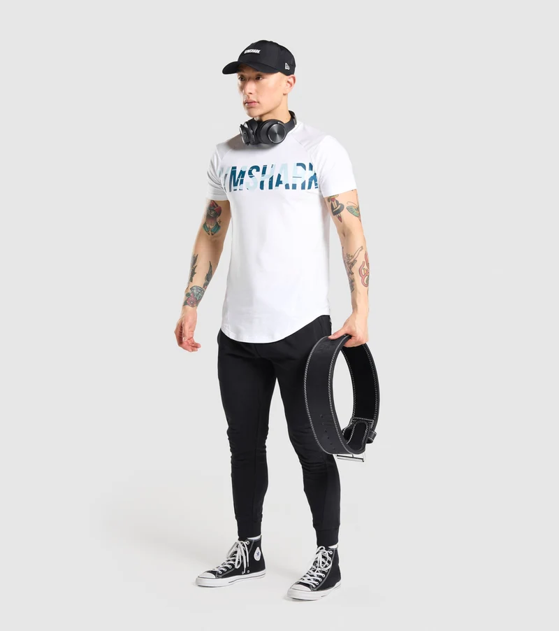 Gymshark Bold T-Shirt - White/Camo