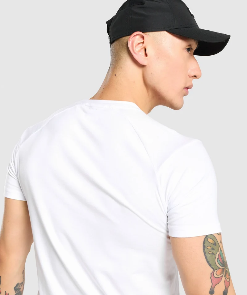 Gymshark Bold T-Shirt - White/Camo