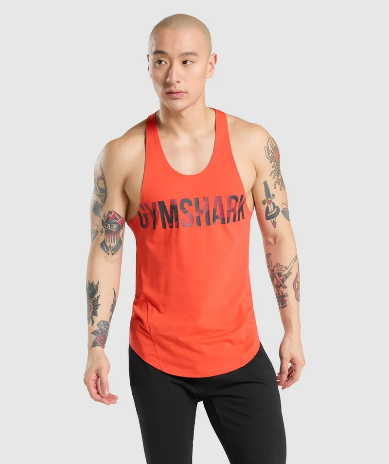 Gymshark Bold Stringer - Orange/Camo