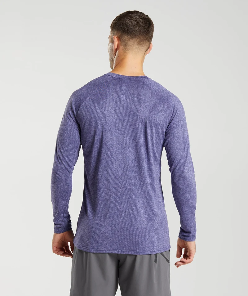 Gymshark Apex Long Sleeve T-Shirt - Neptune Purple/Velvet Purple