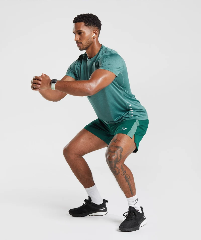 Gymshark Sport 7" Shorts - Woodland Green/Hoya Green
