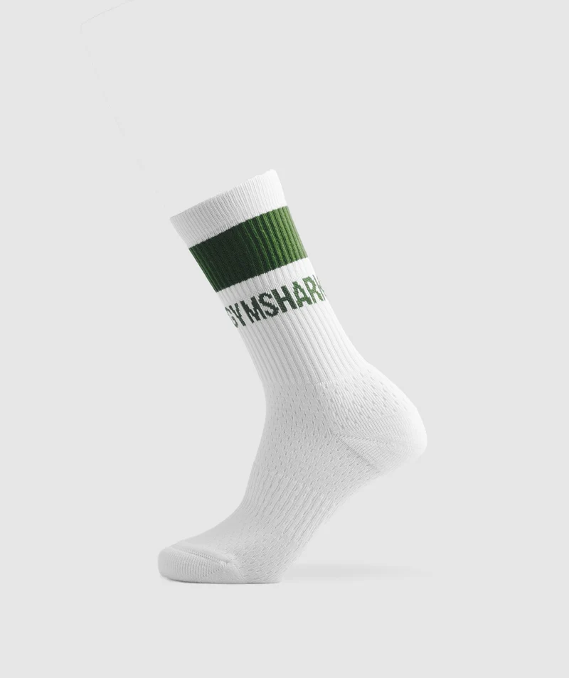 Gymshark Premium Logo Crew Socks - Athletic Green