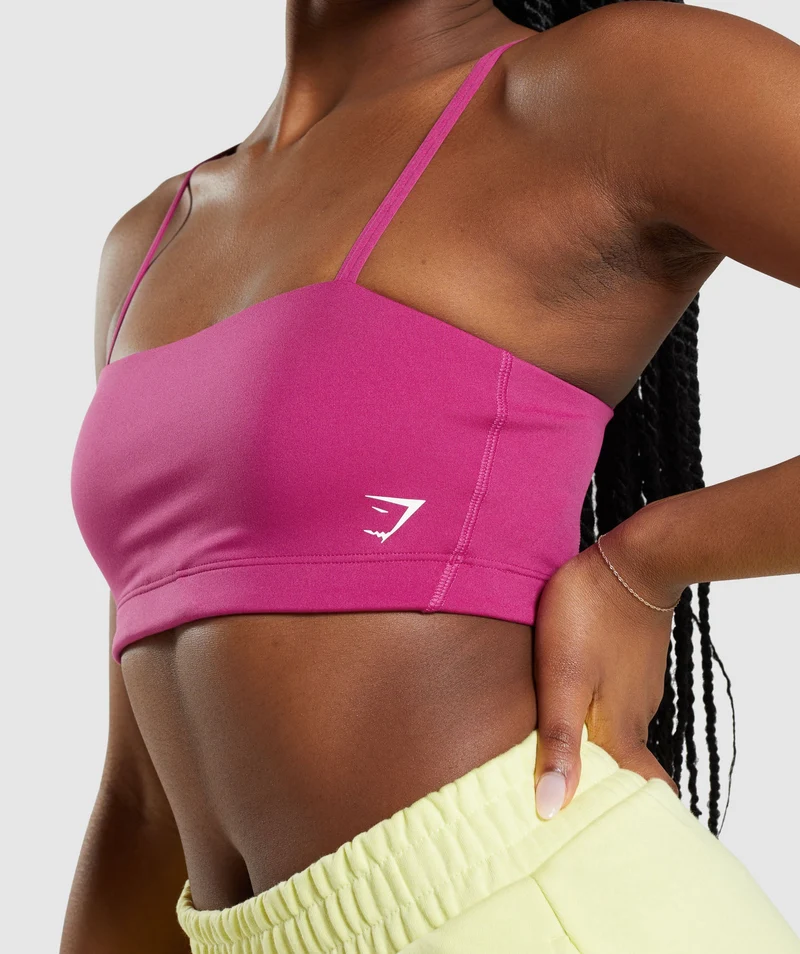 Gymshark Bandeau Sports Bra - Dragon Pink