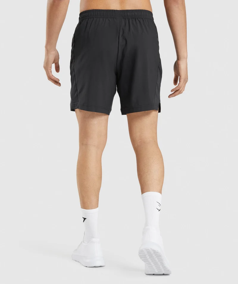 Gymshark Sport Stripe 7" Shorts - Black