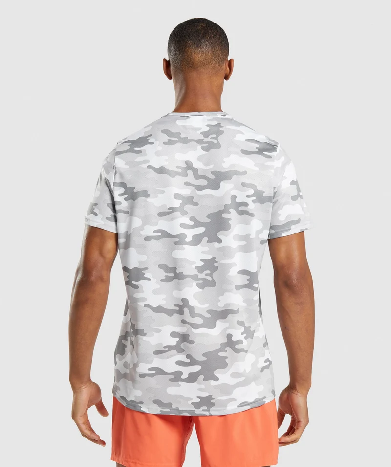 Gymshark Arrival T-Shirt - Light Grey Print