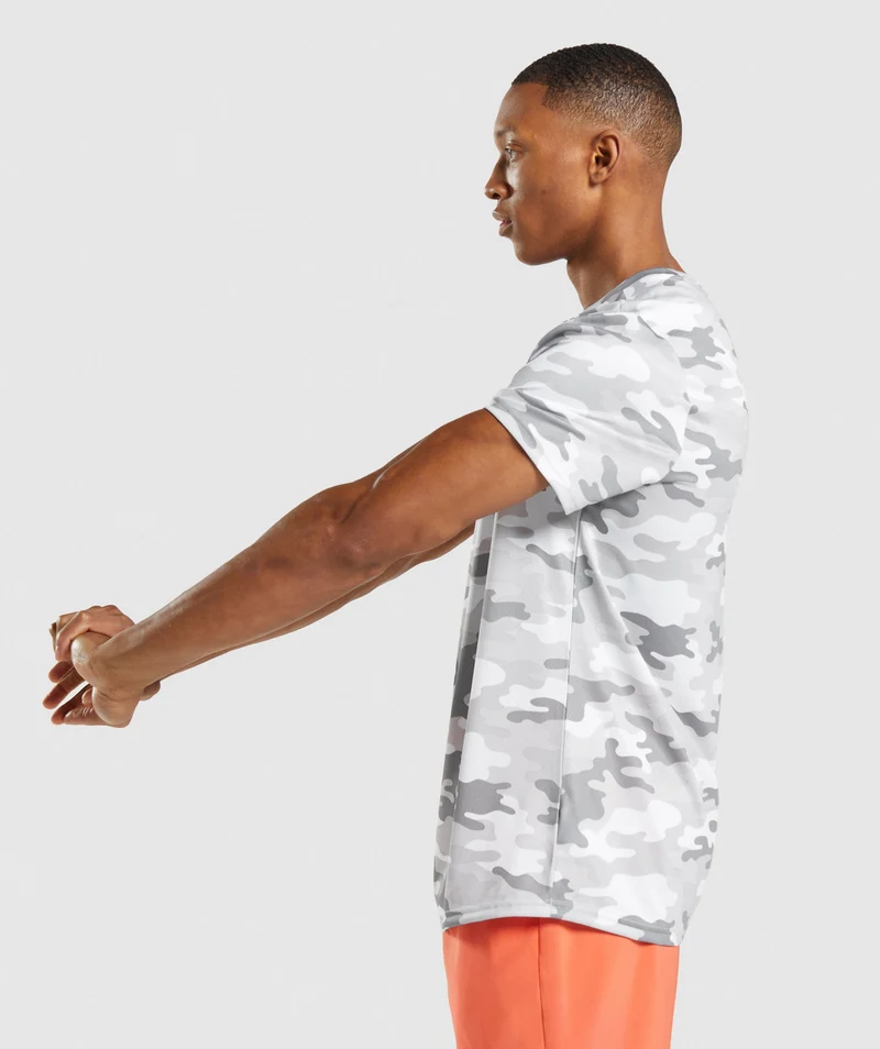 Gymshark Arrival T-Shirt - Light Grey Print