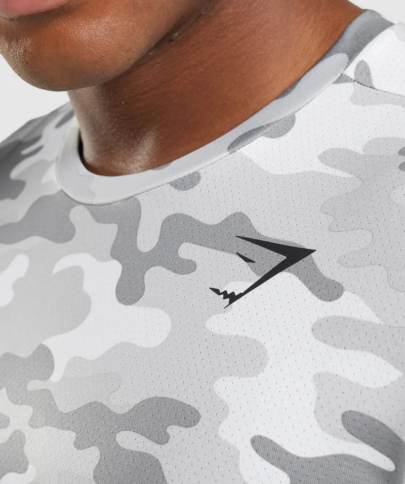 Gymshark Arrival T-Shirt - Light Grey Camo