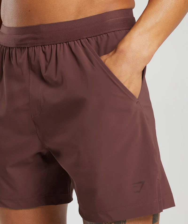 Gymshark Hybrid 6" Shorts - Cherry Brown