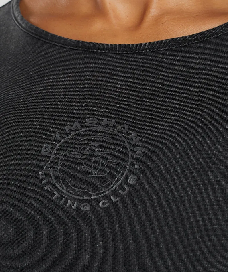 Gymshark Legacy Washed Long Sleeve Top - Black