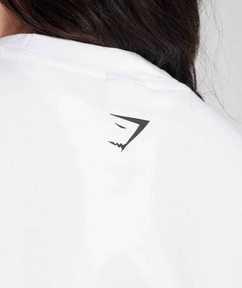 Gymshark Lifting Graphic Oversized T-Shirt - White