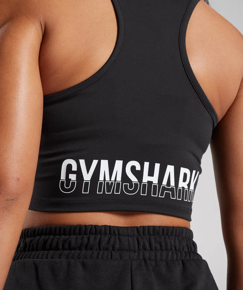Gymshark Fraction Crop Tank - Black