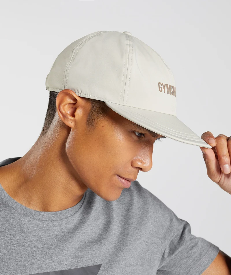 Gymshark Flat Peak Cap - Pebble Grey