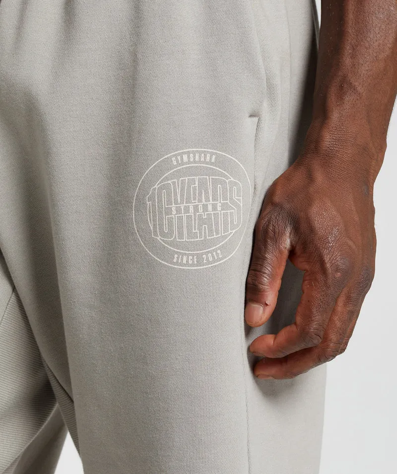 Gymshark GS10 Year Joggers - Ecru Brown