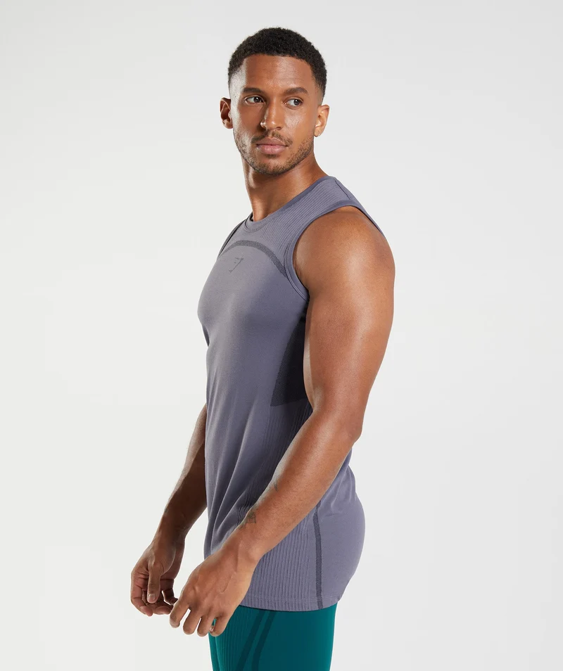 Gymshark 315 Seamless Tank - Mercury Purple/Black