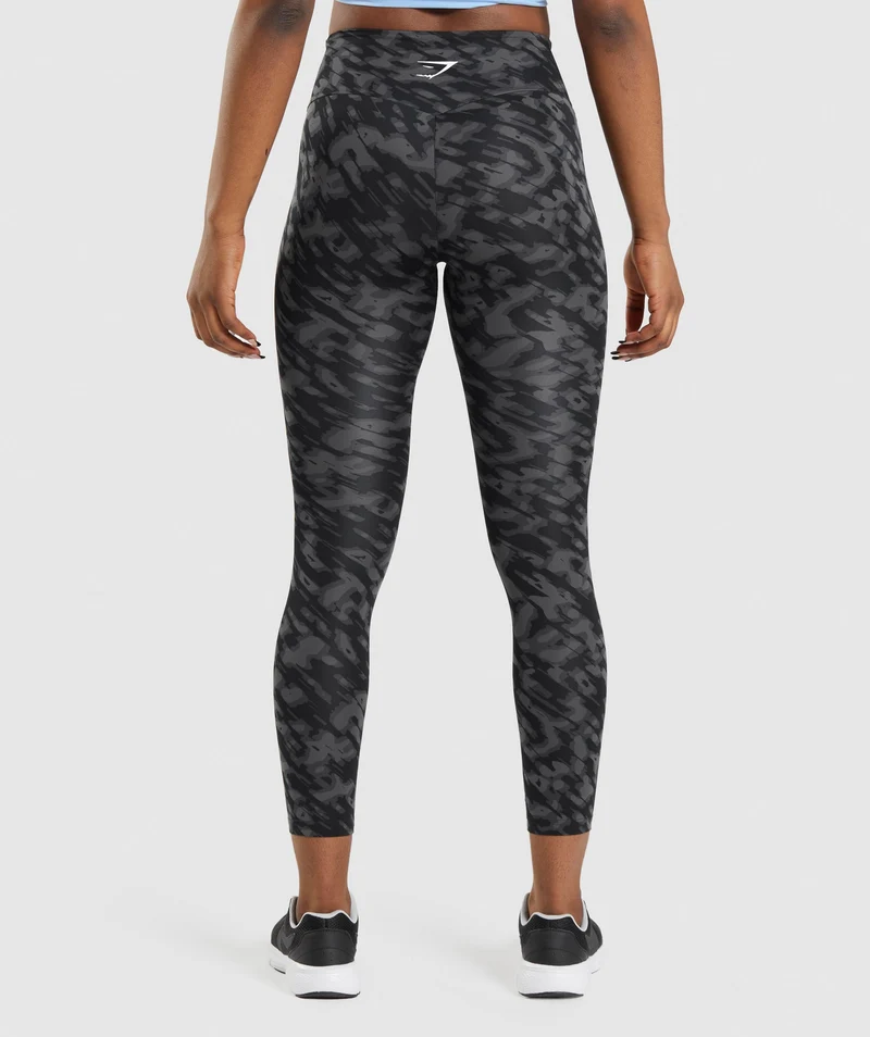 Gymshark Training Leggings - Black Print