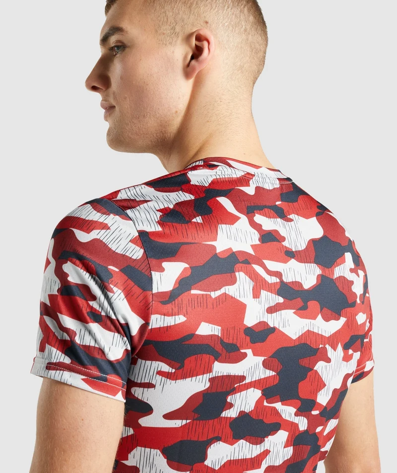 Gymshark Arrival T-Shirt - Red Print