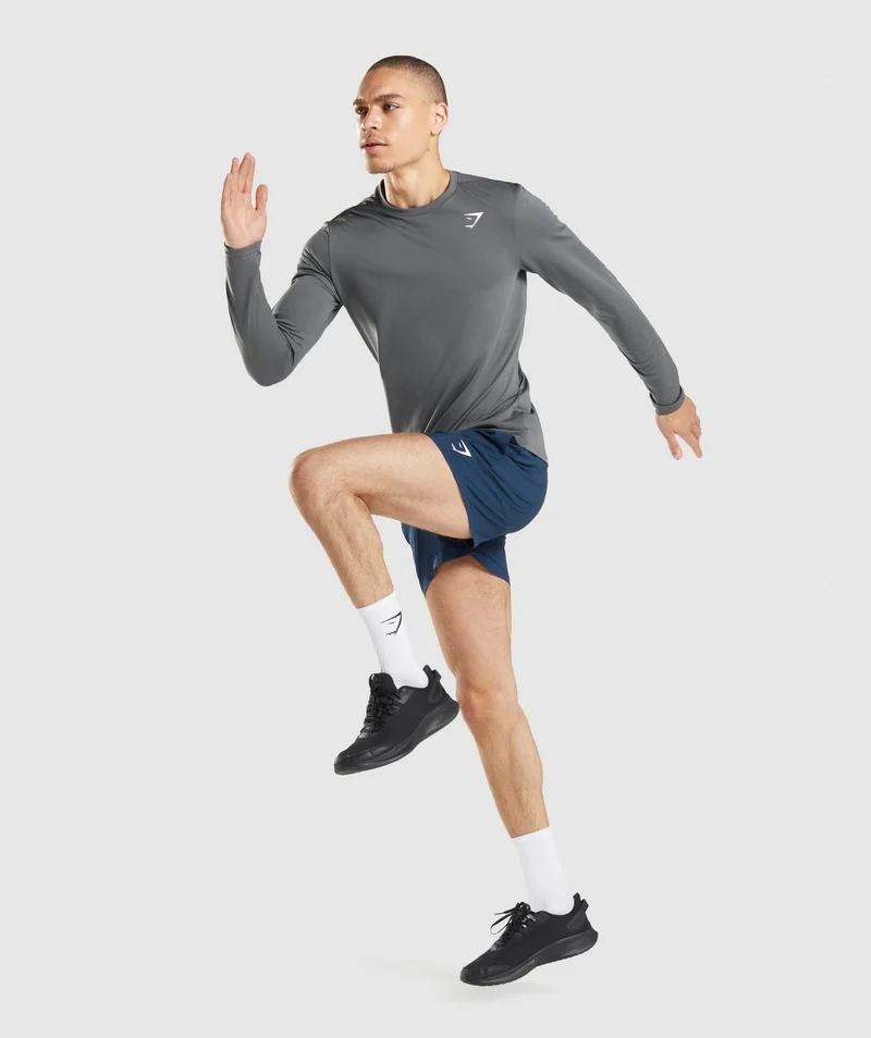 Gymshark Arrival Long Sleeve T-Shirt - Charcoal