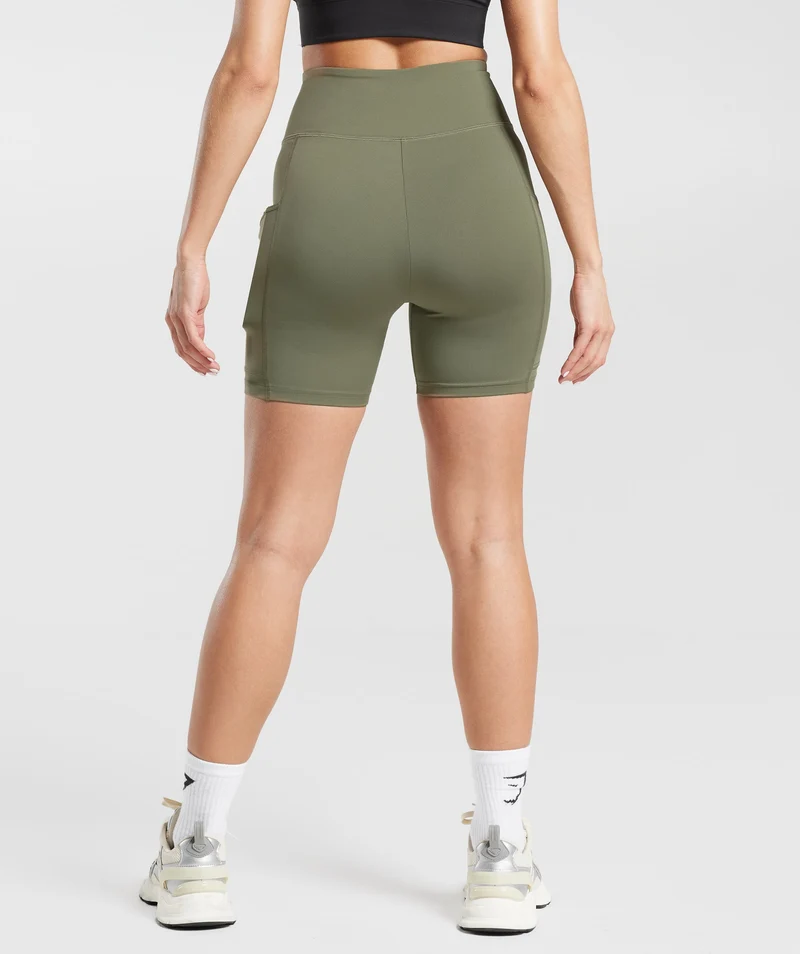 Gymshark Pocket Shorts - Dusty Olive