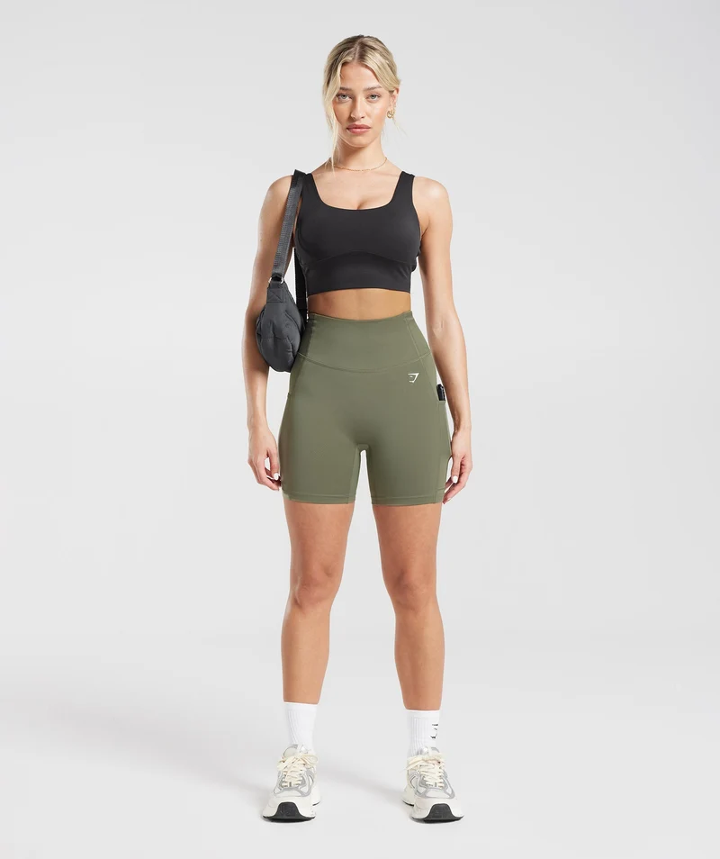 Gymshark Pocket Shorts - Dusty Olive