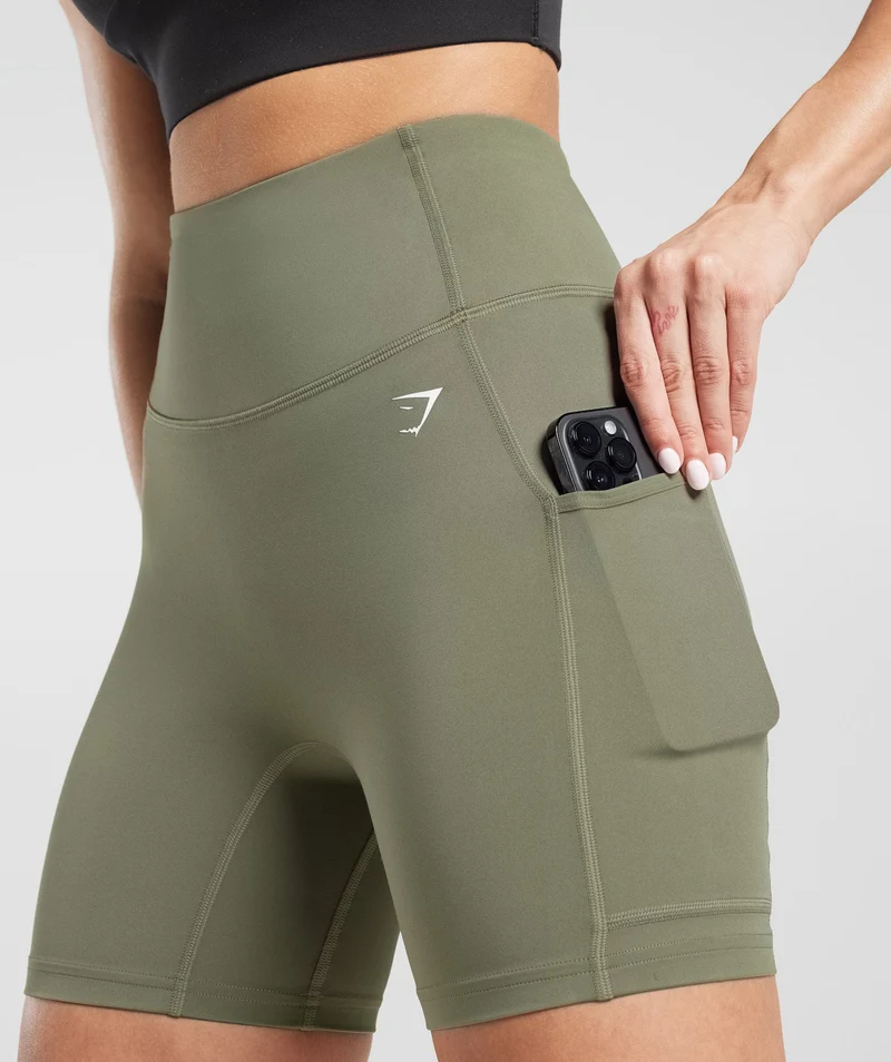 Gymshark Pocket Shorts - Dusty Olive