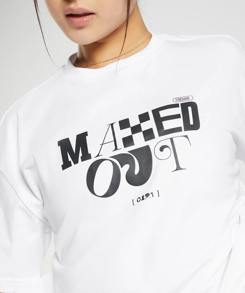 Gymshark Maxed Out Oversized T-Shirt - White