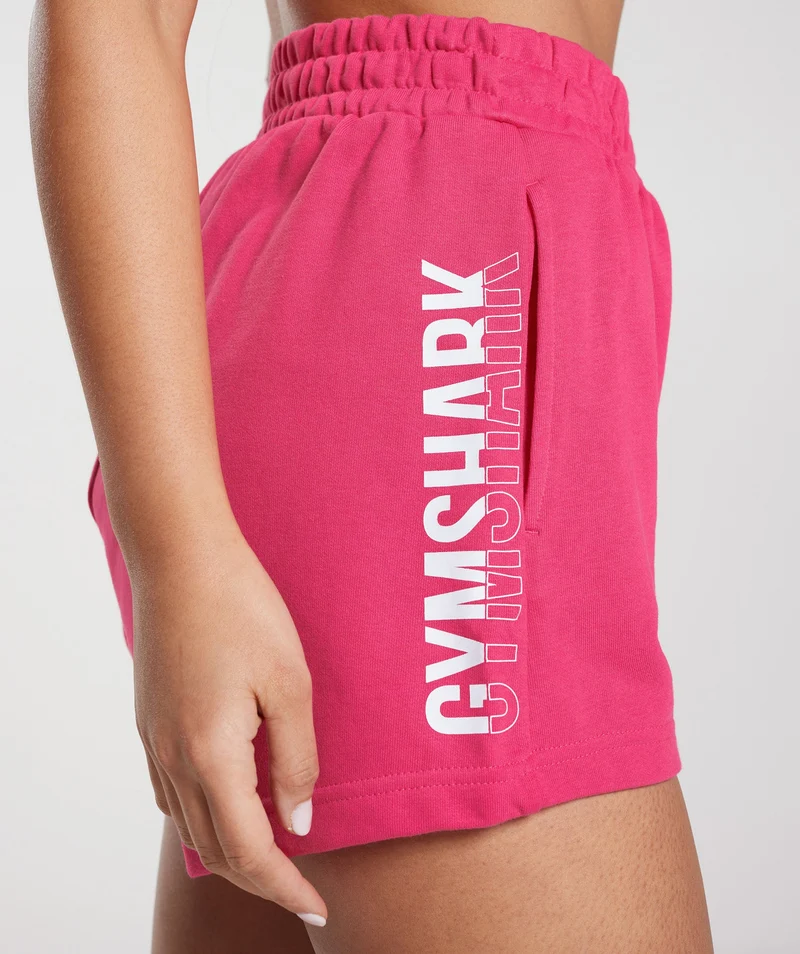 Gymshark Fraction Sweat Shorts - Bright Fuchsia