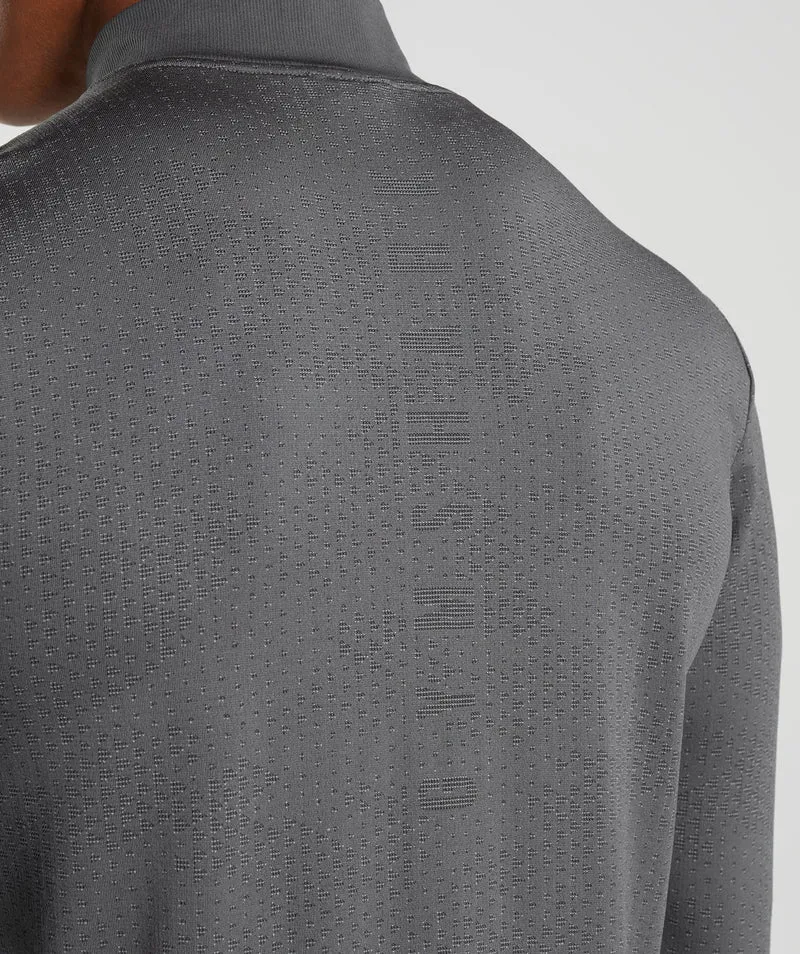 Gymshark Sport Seamless 1/4 Zip - Silhouette Grey/Black
