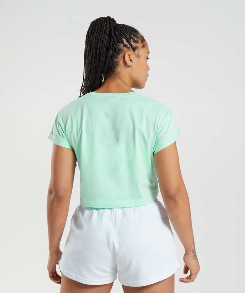 Gymshark Legacy Crop Top - Turbo Blue