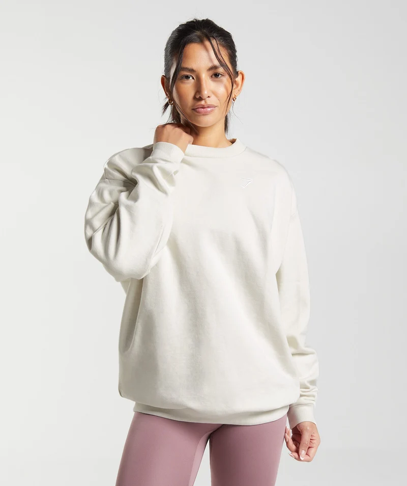 Gymshark Training Oversized Sweatshirt - Vanilla White