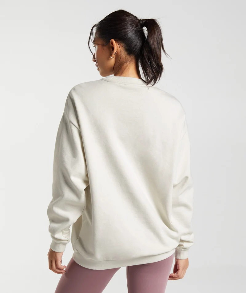 Gymshark Training Oversized Sweatshirt - Vanilla White