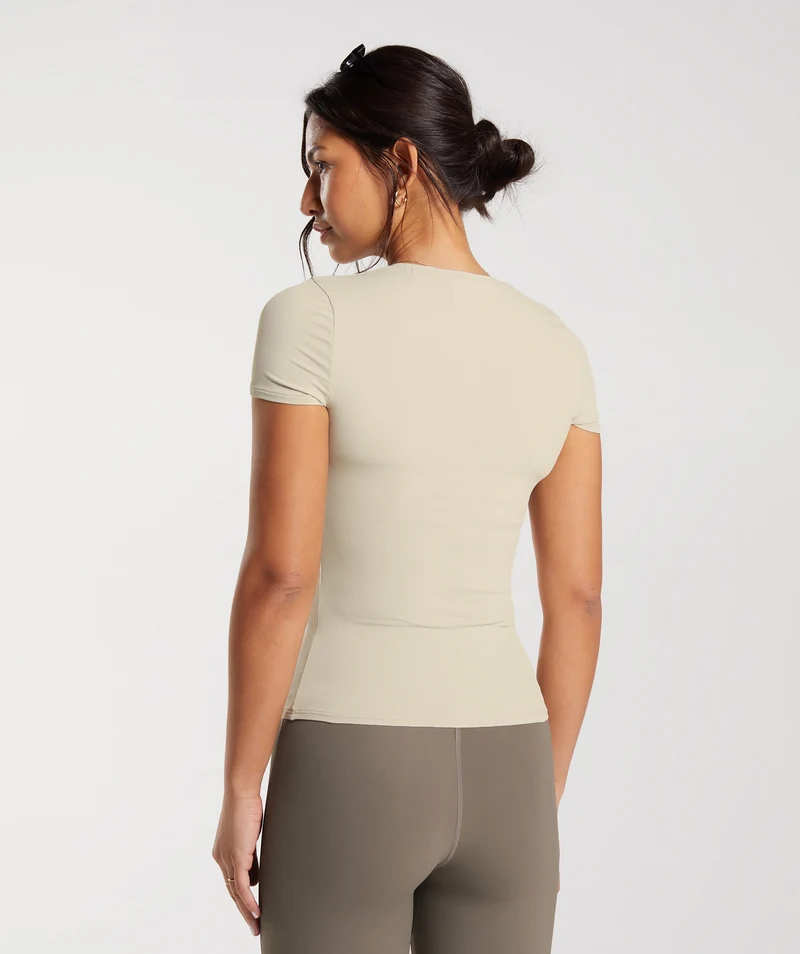 Gymshark Elevate Top - Sandy Brown