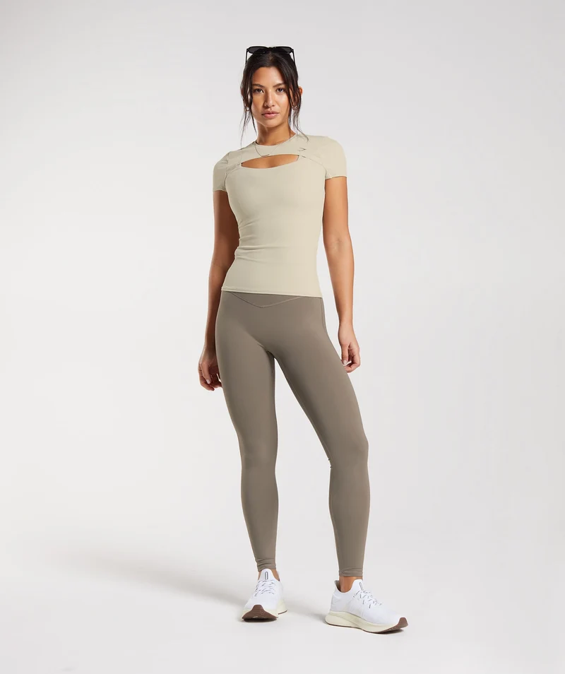 Gymshark Elevate Top - Sandy Brown