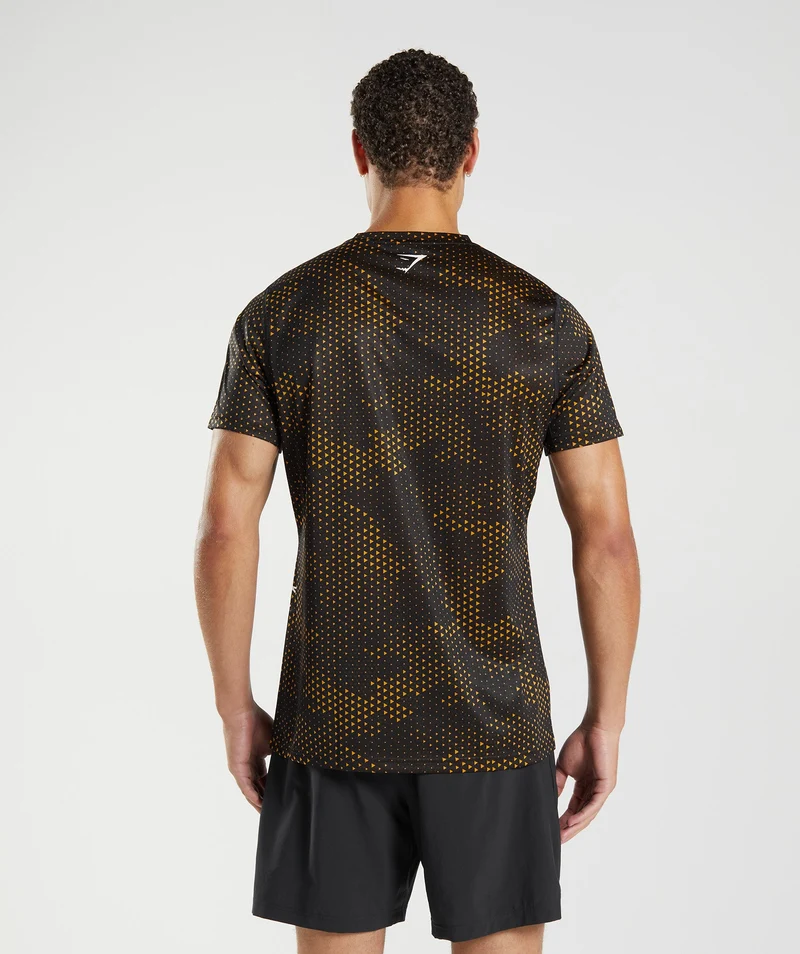 Gymshark Sport T-Shirt - Turmeric Yellow Print