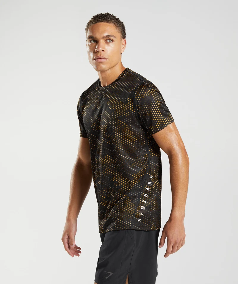 Gymshark Sport T-Shirt - Turmeric Yellow Print