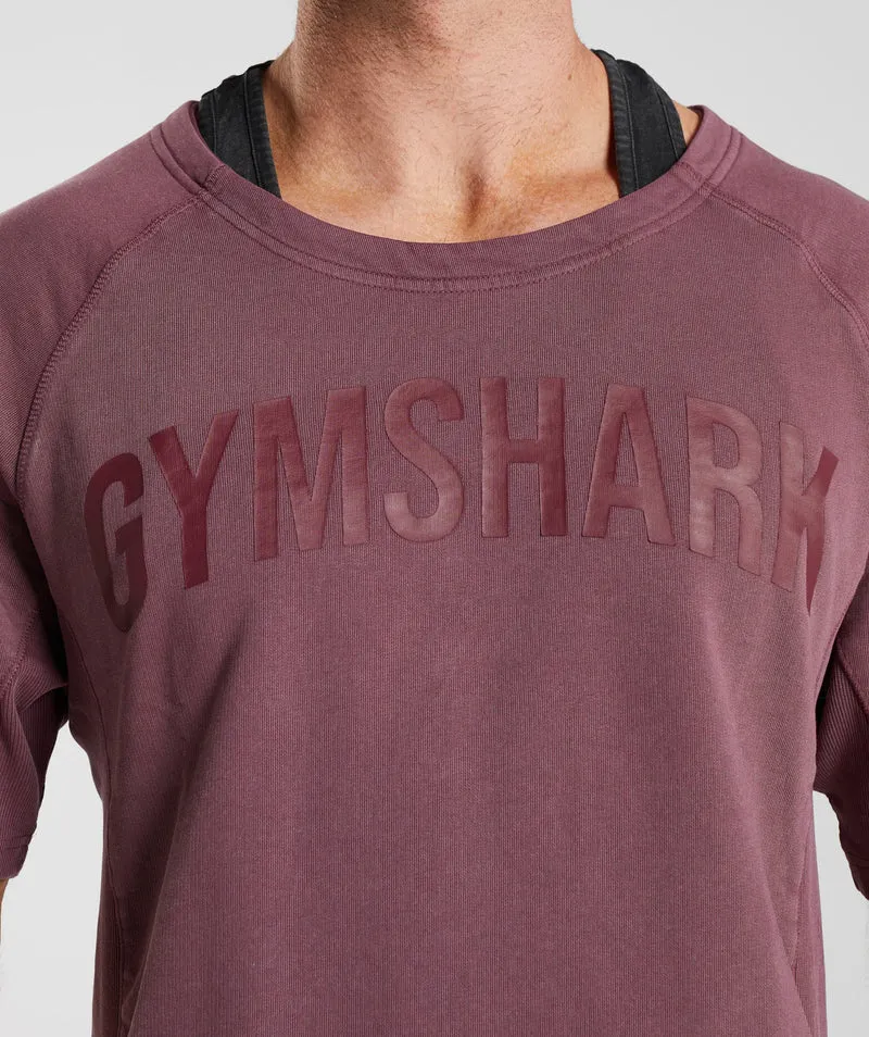 Gymshark Power Washed Rag Top - Cherry Brown
