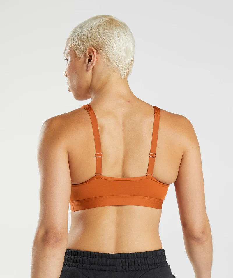 Gymshark Scoop Neck Sports Bra - Cayenne Red