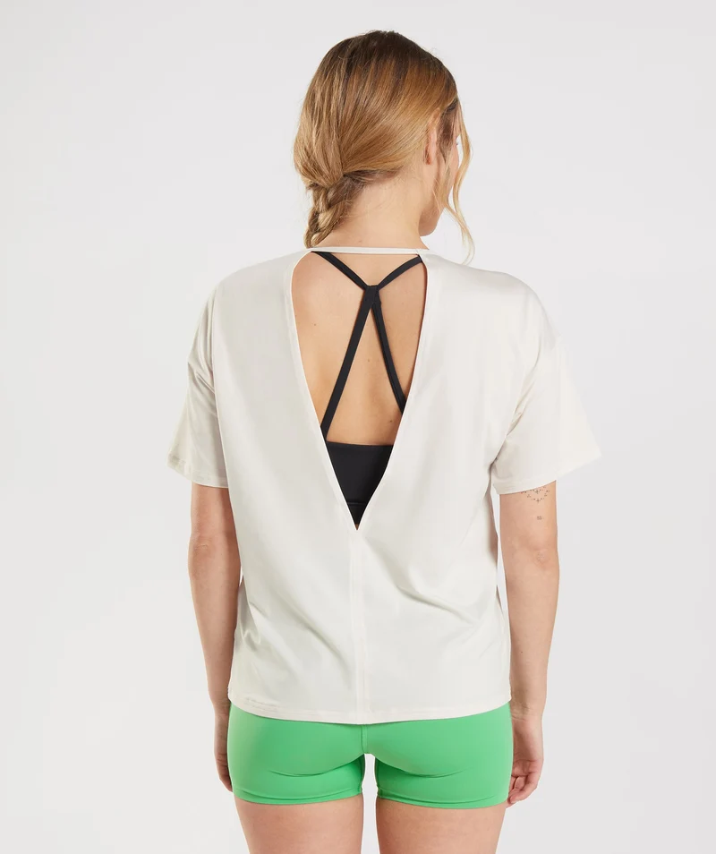Gymshark Studio T-Shirt - Coconut White