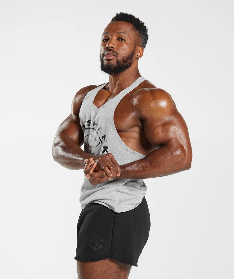Gymshark Legacy Stringer - Light Grey Marl