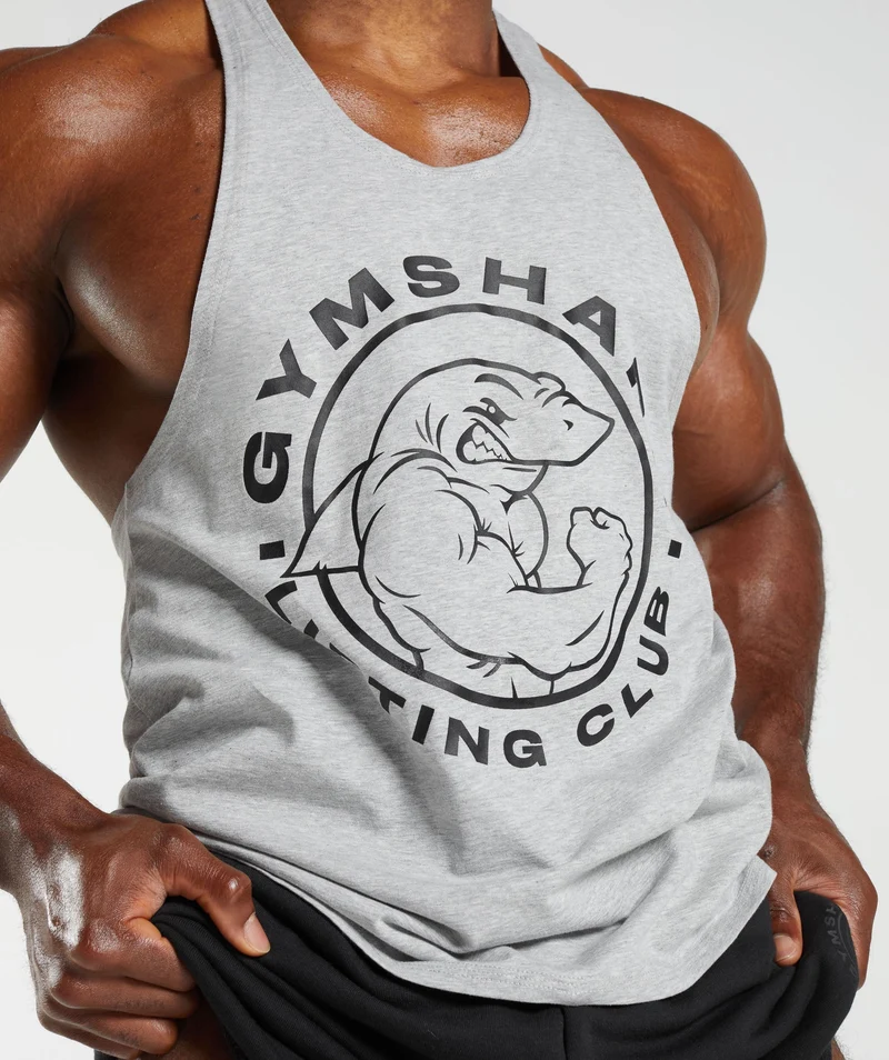 Gymshark Legacy Stringer - Light Grey Marl