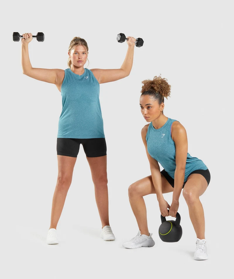 Gymshark Vital Light Tank - Tahoe Teal Marl