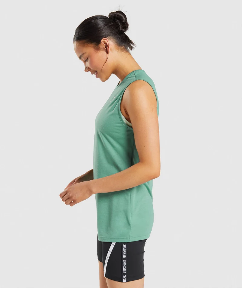 Gymshark Training Drop Arm Tank - Alpine Green