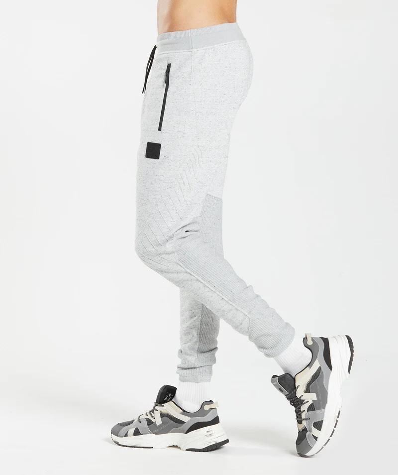 Gymshark Retake Knit Joggers - Light Grey Marl