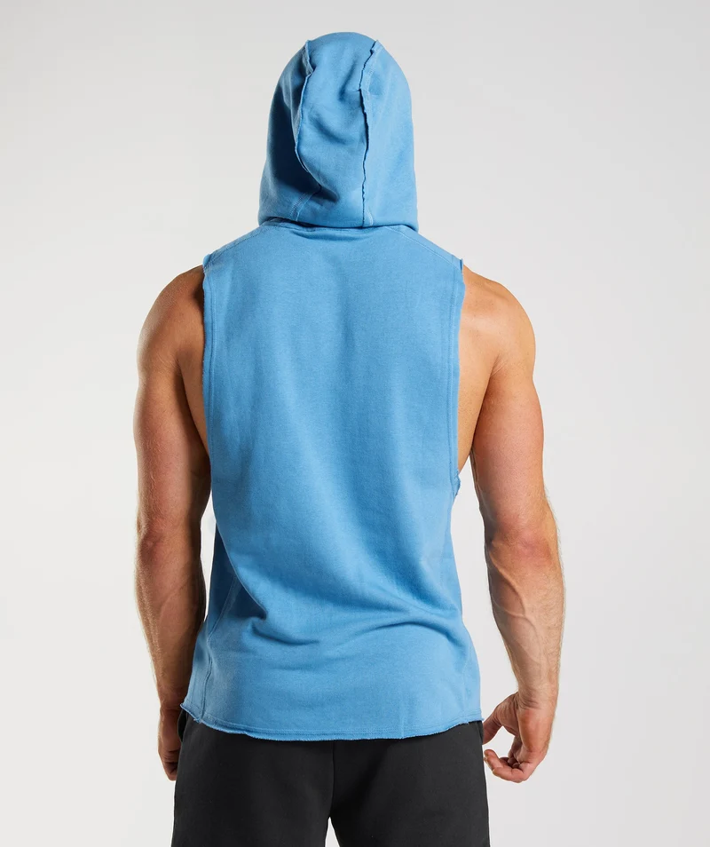 Gymshark Legacy Drop Arm Hoodie - Coastal Blue