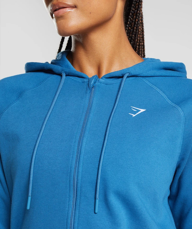 Gymshark Training Zip Hoodie - Lakeside Blue
