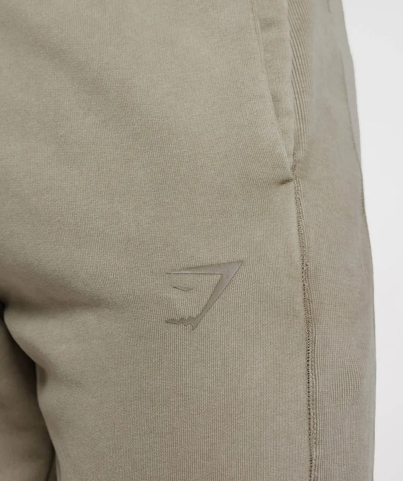 Gymshark Power Washed Joggers - Ecru Brown