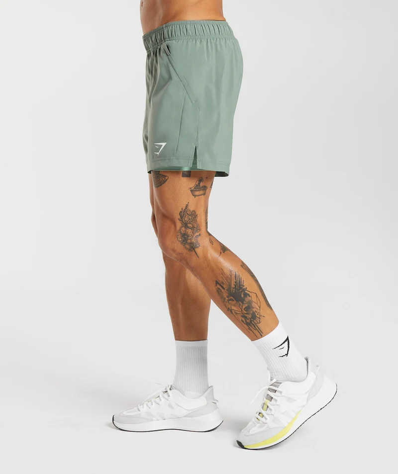 Gymshark Sport 5" 2 In 1 Shorts - Willow Green/Desert Sage Green