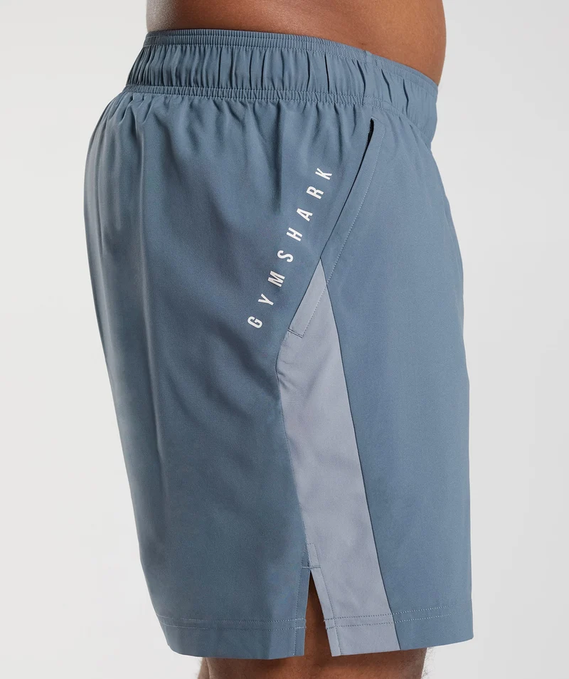 Gymshark Sport 7" Shorts - Evening Blue/Drift Grey