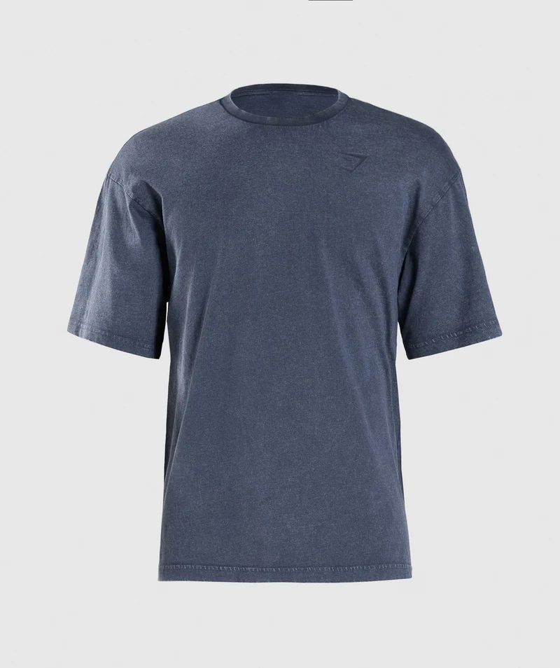 Gymshark Power Washed T-Shirt - Evening Blue