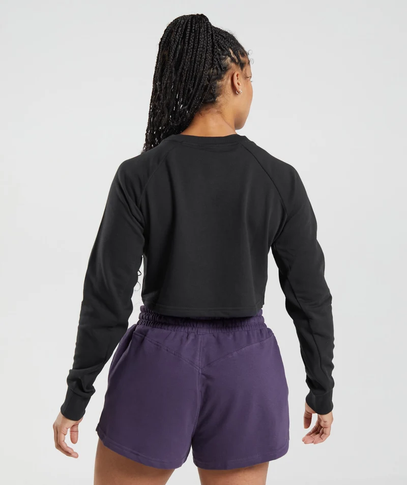 Gymshark Legacy Cropped Sweater - Black